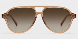 Drew Clear Brown Aviator Glasses0