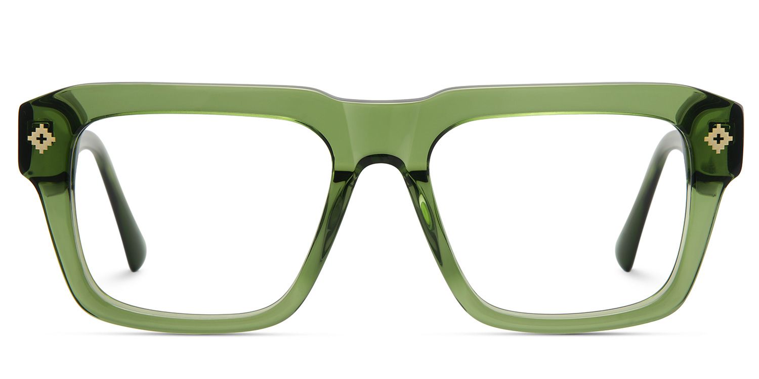Ramdass Green Rectangle Prescription Glasses | ZEELOOL Canada1