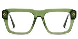 Ramdass Rectangle Green Glasses1