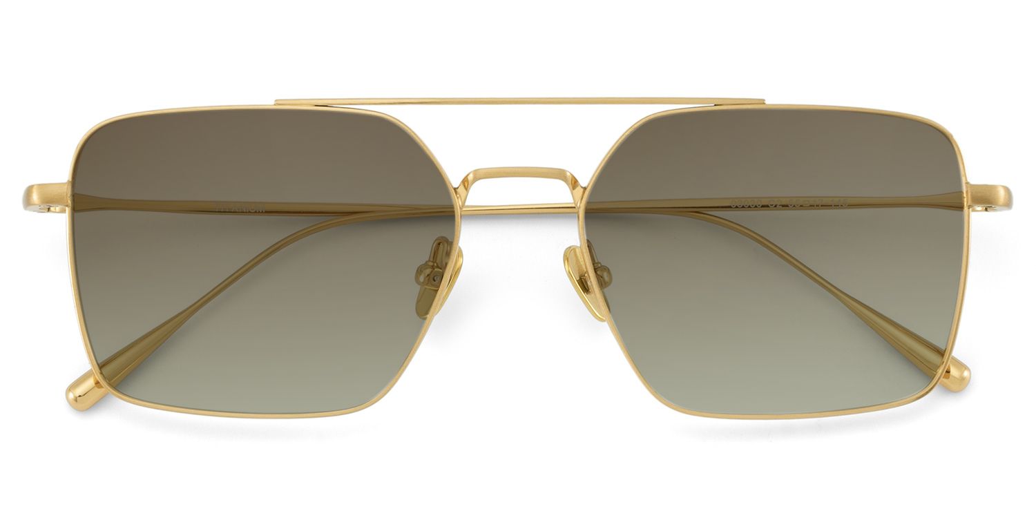 Jensen Gold Aviator Polarized Sunglasses for Driving | ZEELOOL CA1