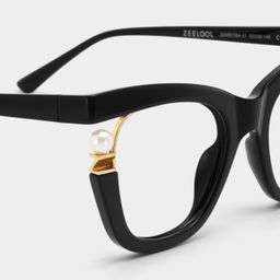 Pearl Cateye Black Glasses6