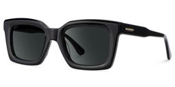 Solana Rectangle Black Polarized Sunglasses2