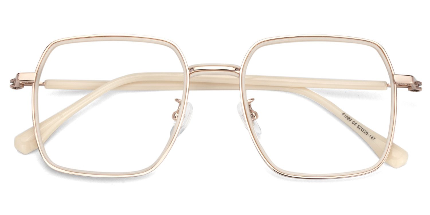 Moody White Square Prescription Glasses | ZEELOOL Canada2