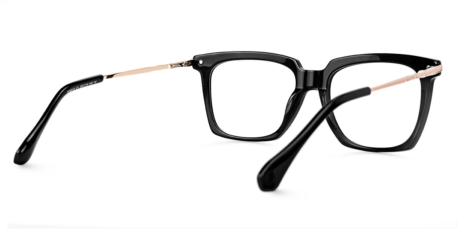 Lythle Rectangle Black Glasses3