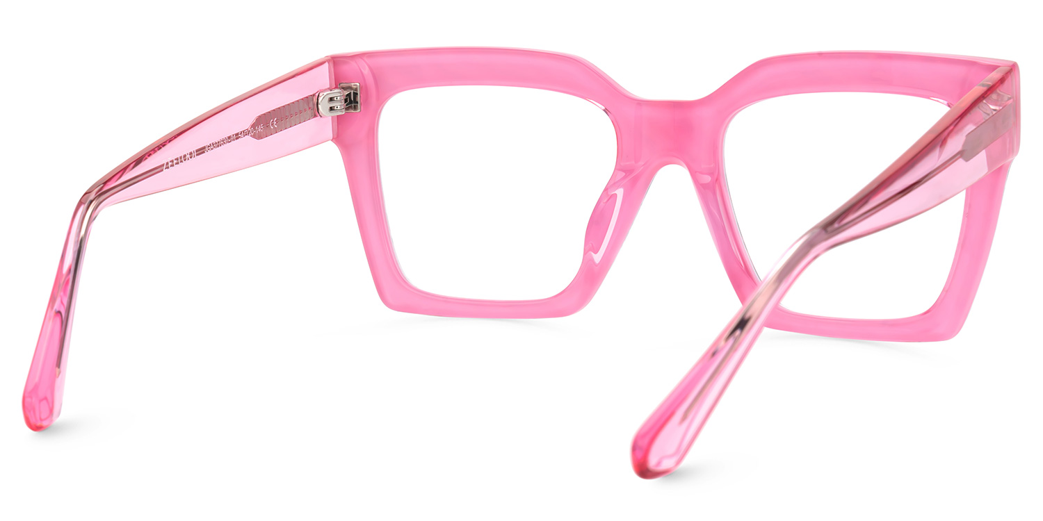 Morreen Square Pink Zebra Glasses3