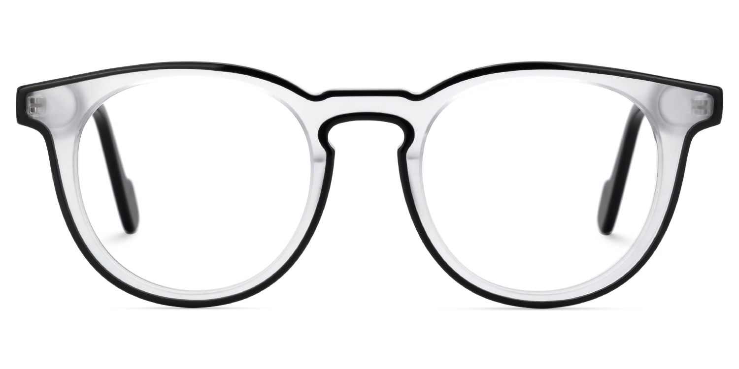 Suzette Eyeglasses in Round Two-Tone Frame | ZEELOOL Canada0