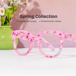 Harrell Pink Square Glasses0