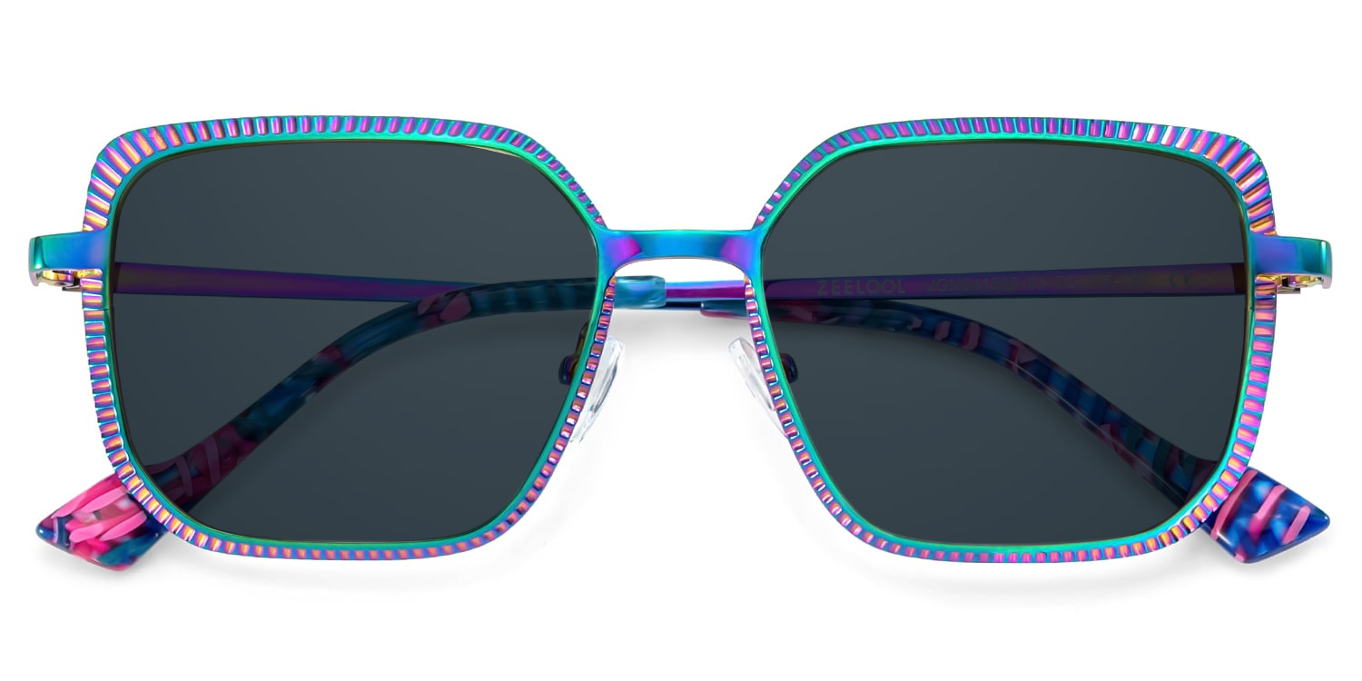 Vintage Metal Frame Glasses in Iridescent Color1