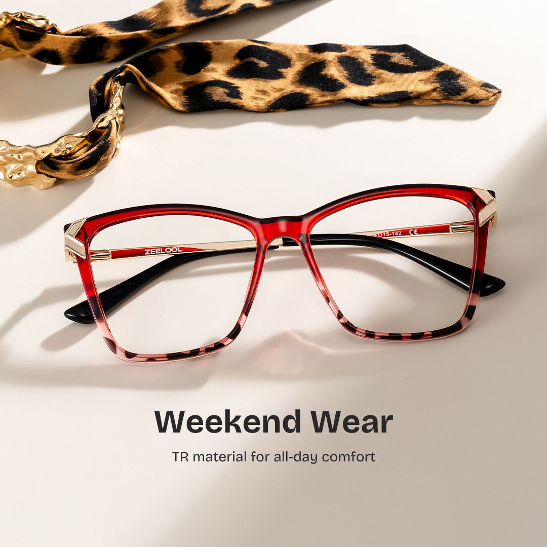 Mia translucent square Frame glasses Online | ZEELOOL0