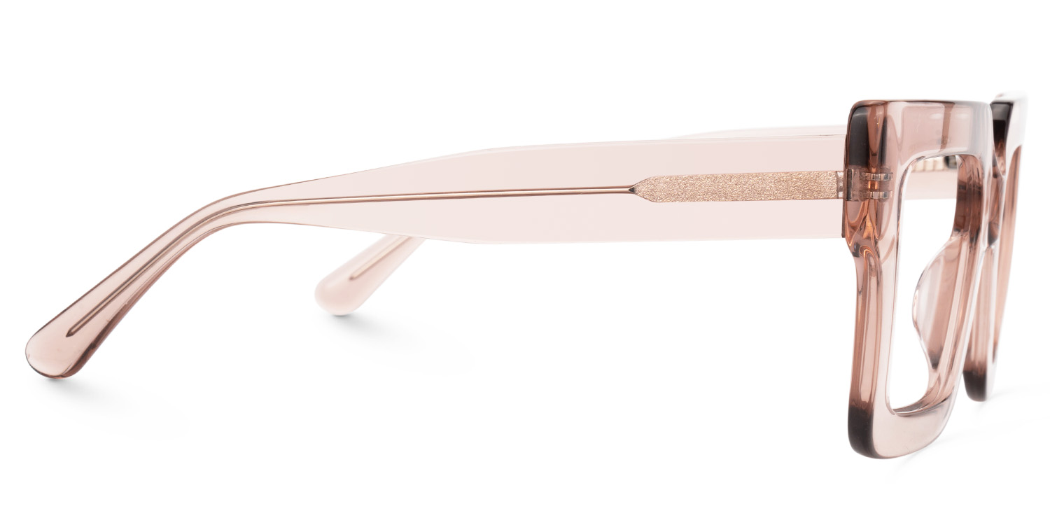 Brandon Champagne Eyeglasses and Square Wide Frames3