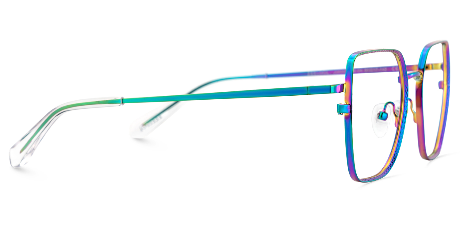 Fife Iridescent Full Frame Metal Prescription Glasses4