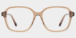 Clementine Light Brown Square Glasses1