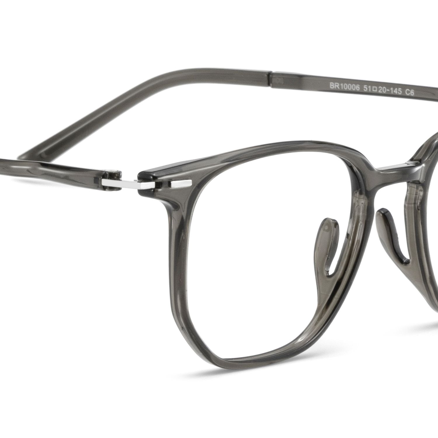 Geometric Gray Eyeglasses- Isla TR90 Frame Glasses4