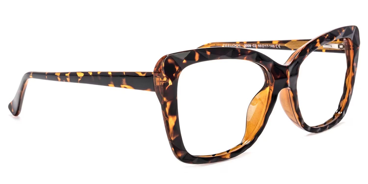 Edna Cat-eye Yellow-Tortoise Eyeglasses and Glasses Frames2