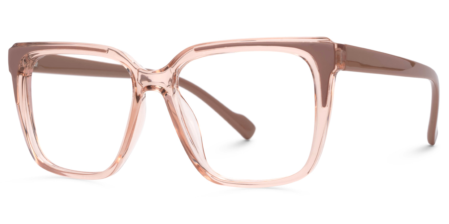 Dory TR90 Square Pink Frame Glasses | ZEELOOL Canada1
