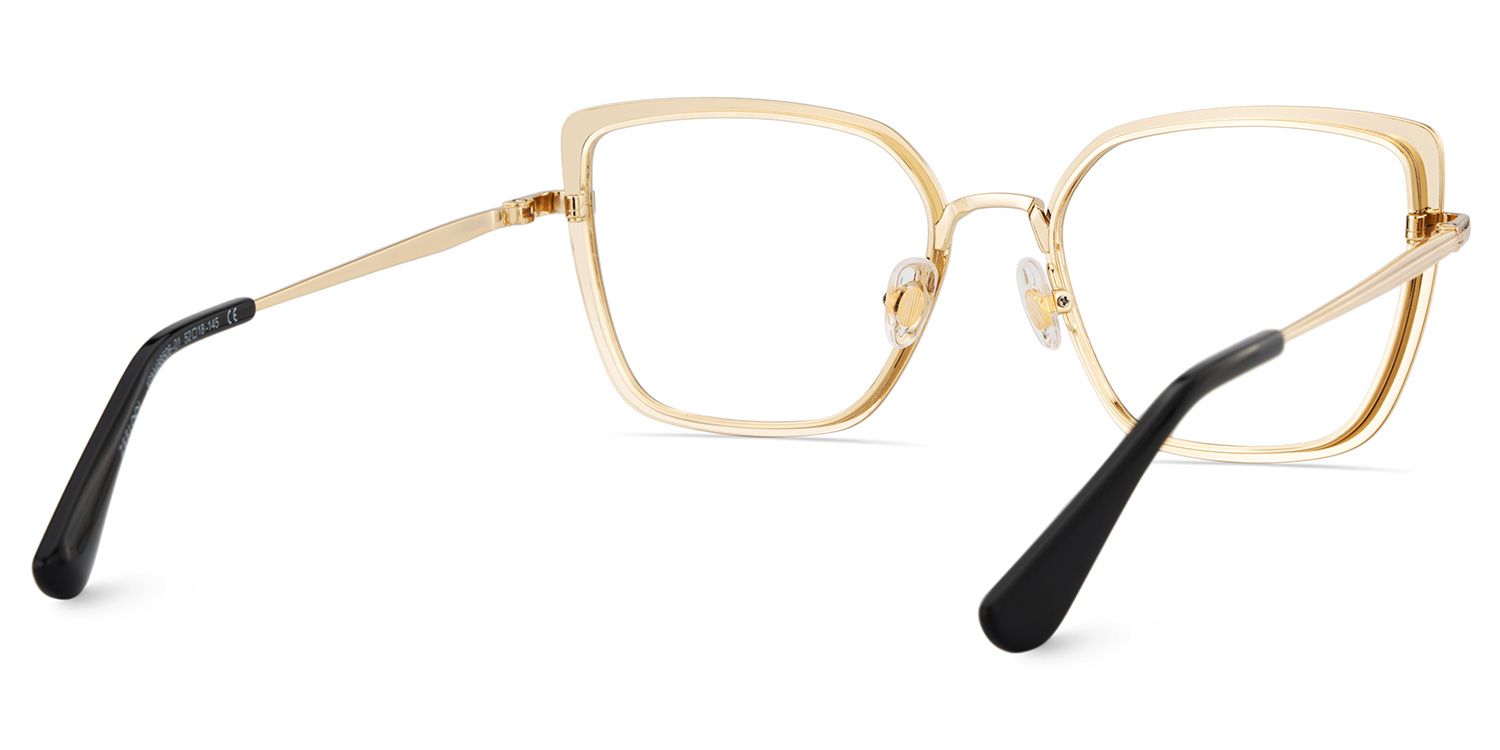 Square Black Eyeglasses- Max Metal Frame Glasses5