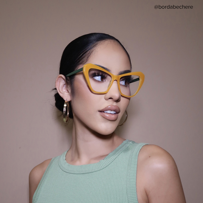 Benita Cateye Yellow Glasses | ZEELOOL Canada5