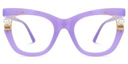 Pearl Cateye Purple Glasses2