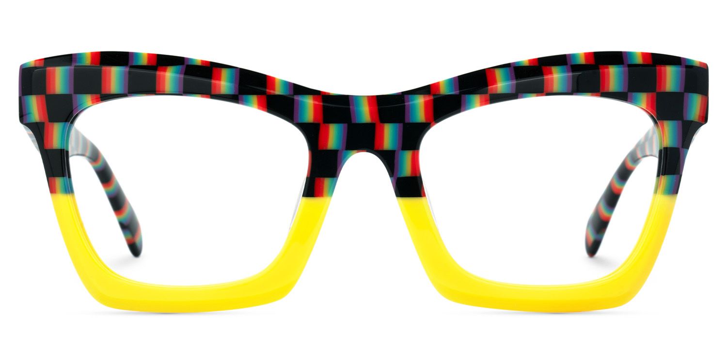 New Arrival Checkered and Yellow Color for Benitez Glasses | ZEELOOL Canada0