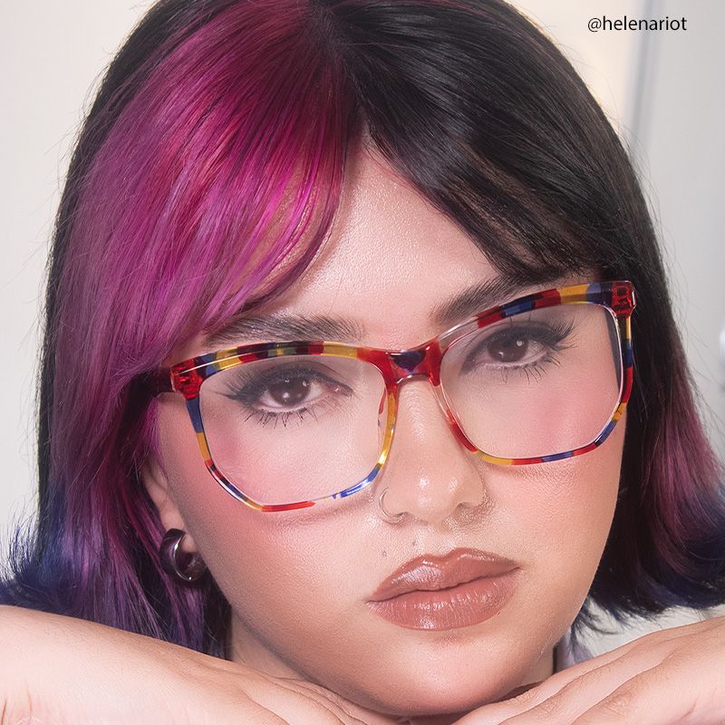 Geometric Libby Multicolor Glasses deals -Zeelool Glasses5