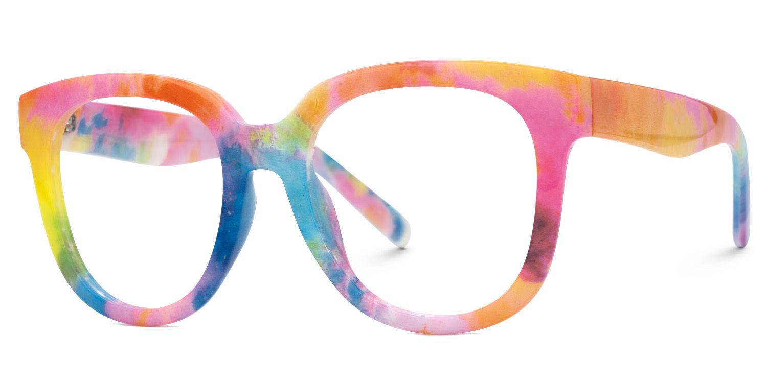 Rainbow Square Frame Glasses - Harrell on Sale | ZEELOOL Canada1
