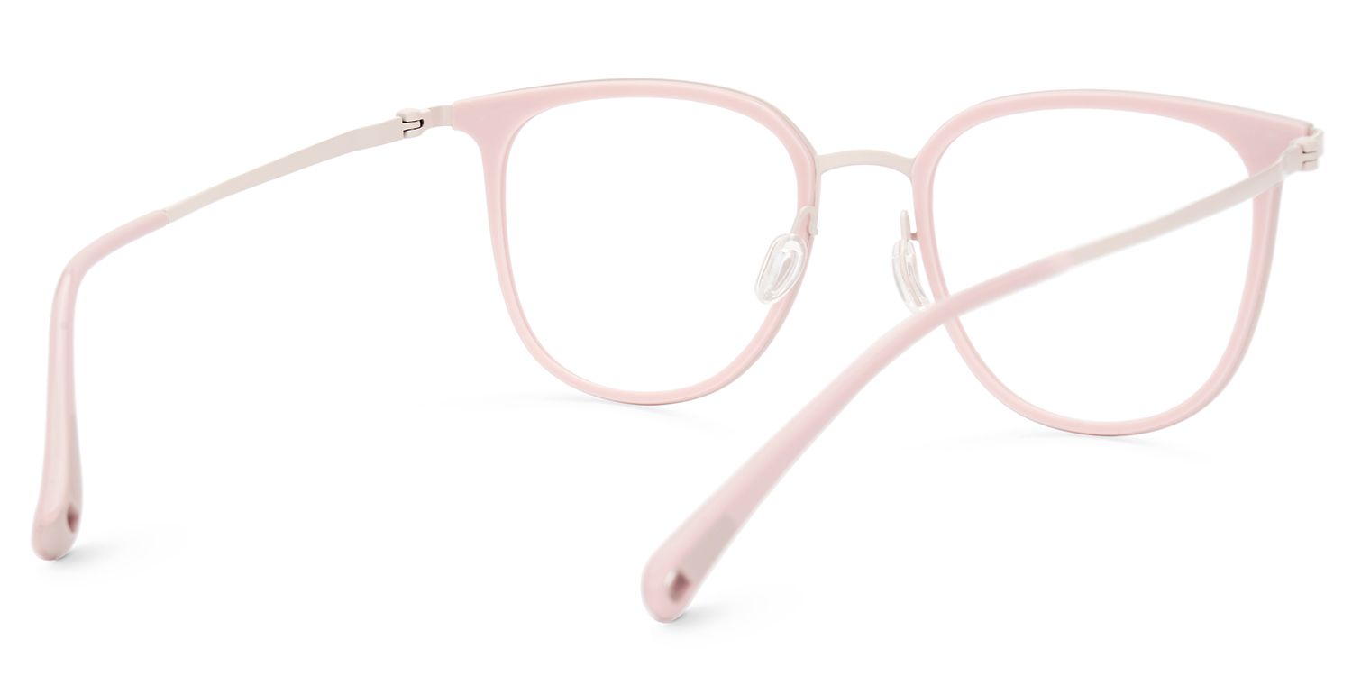 Gilliane Round Pink Glasses Thin Frame | ZEELOOL Canada3