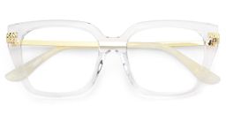 Yusbetsy Rectangle Clear Glasses2