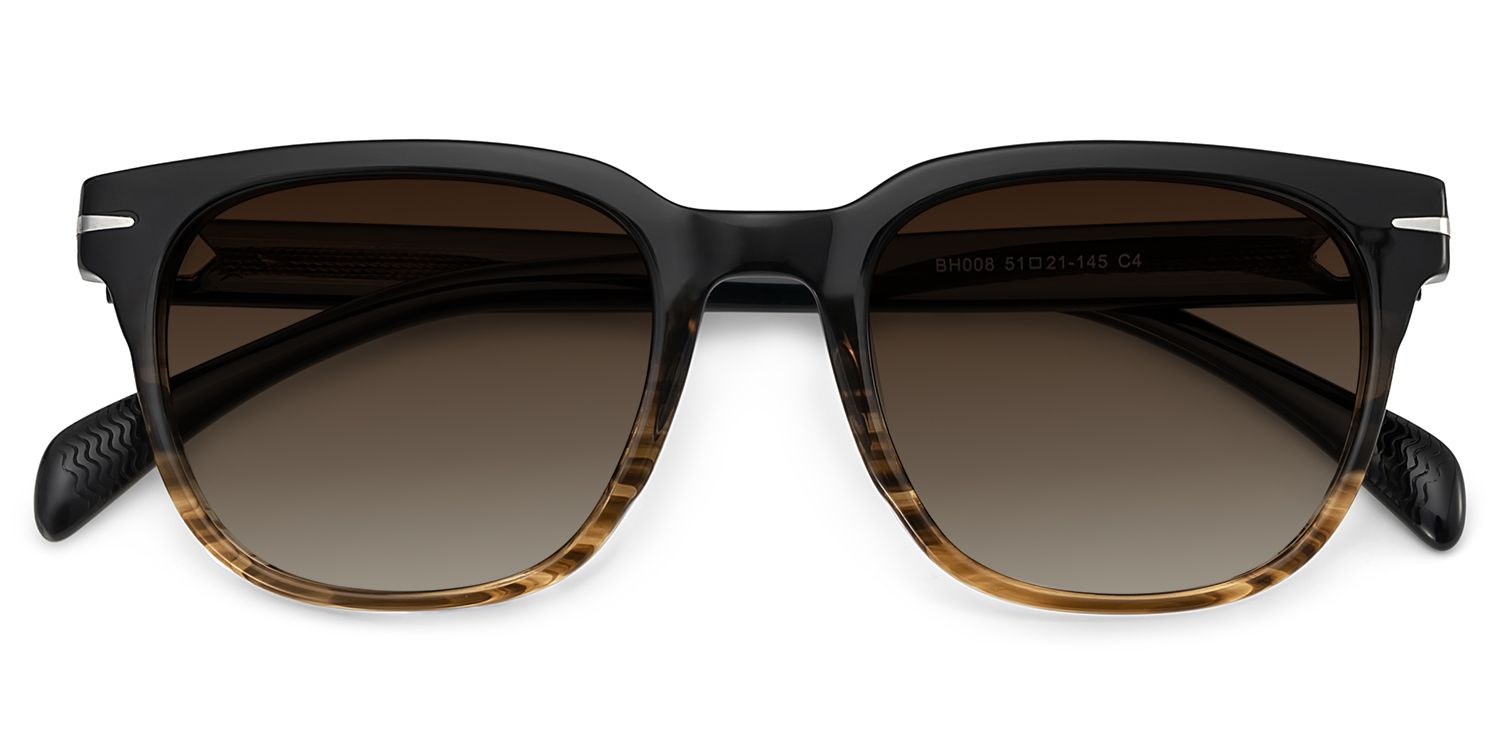 Rocco Rectangle Brown Full Rim Sunglasses | ZEELOOL CA1