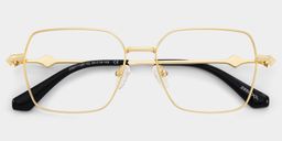Kayla Gold Geometric Glasses3