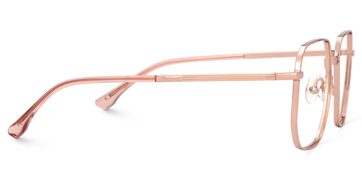Kerbye Square Pink Eyeglasses with Titanium Material -Zeelool2
