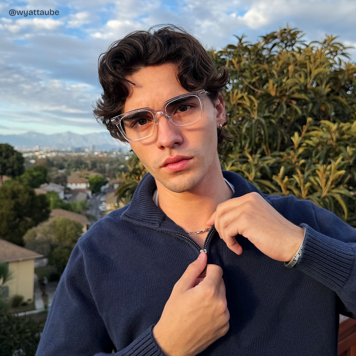 Rayne Clear Square Eyeglass Frame for Men | ZEELOOL6