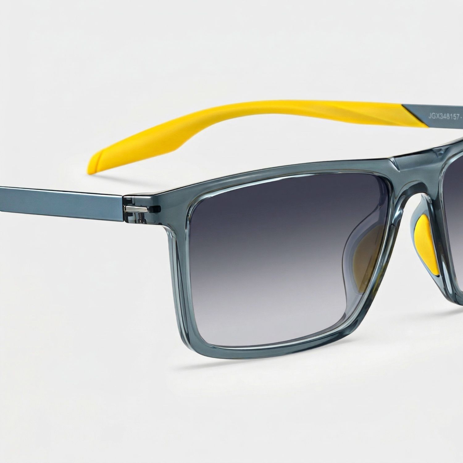 Active Blue Yellow Frame Sunglasses with Rectangle Style | ZEELOOL CA4