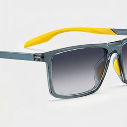 Active Blue Yellow Rectangle Sunglasses4