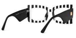 Mitia Black-White Rectangle Glasses3