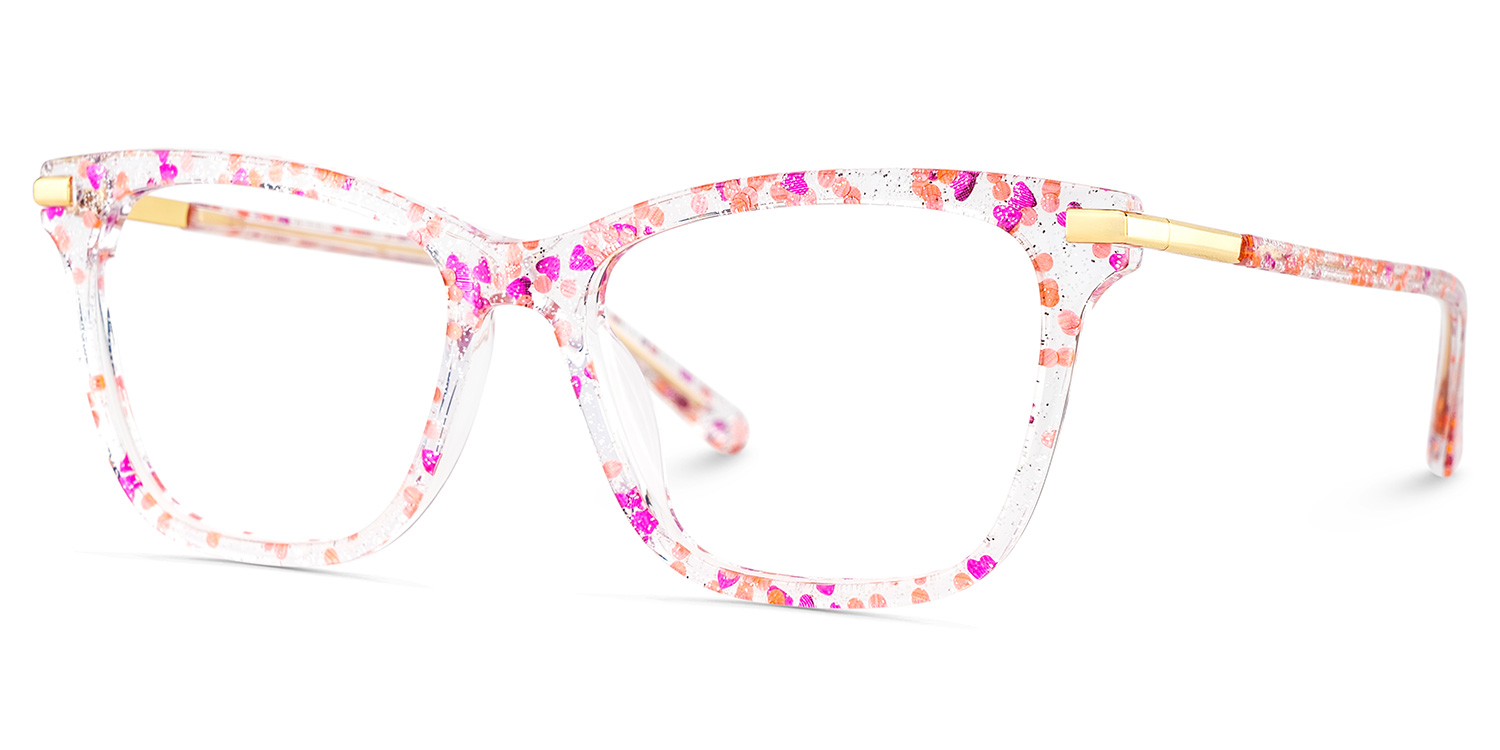 Eliot Rectangle Pink Glasses3
