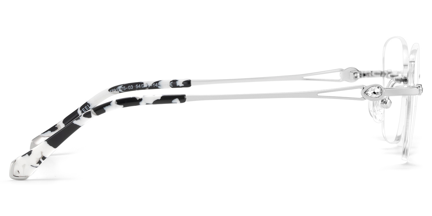 Seth Rectangle Silver Glasses4