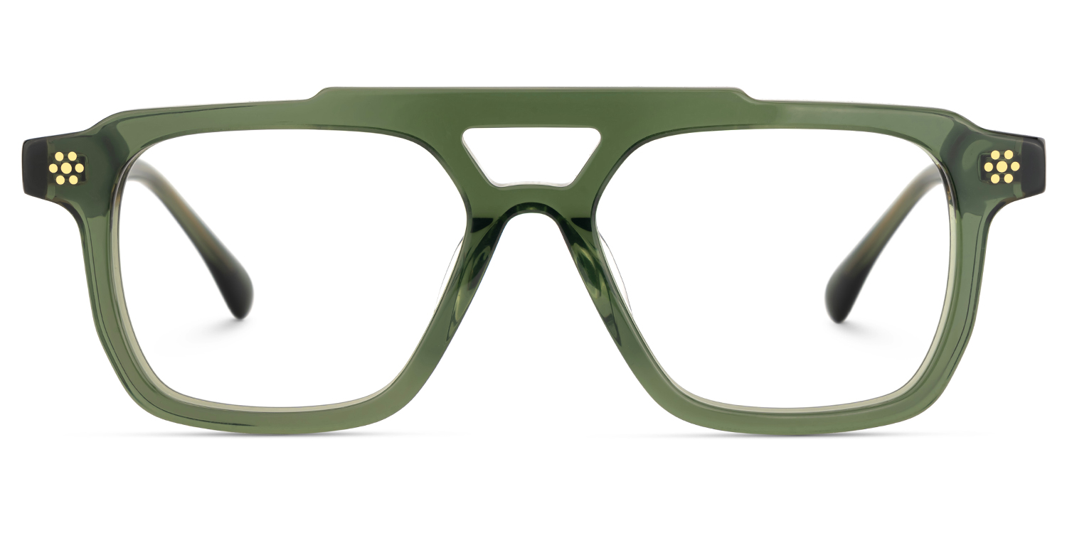 Mercurio Eyeglasses in Aviator Green Frame | ZEELOOL Canada1