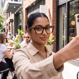 Cecile Tortoise Cat eye Glasses5