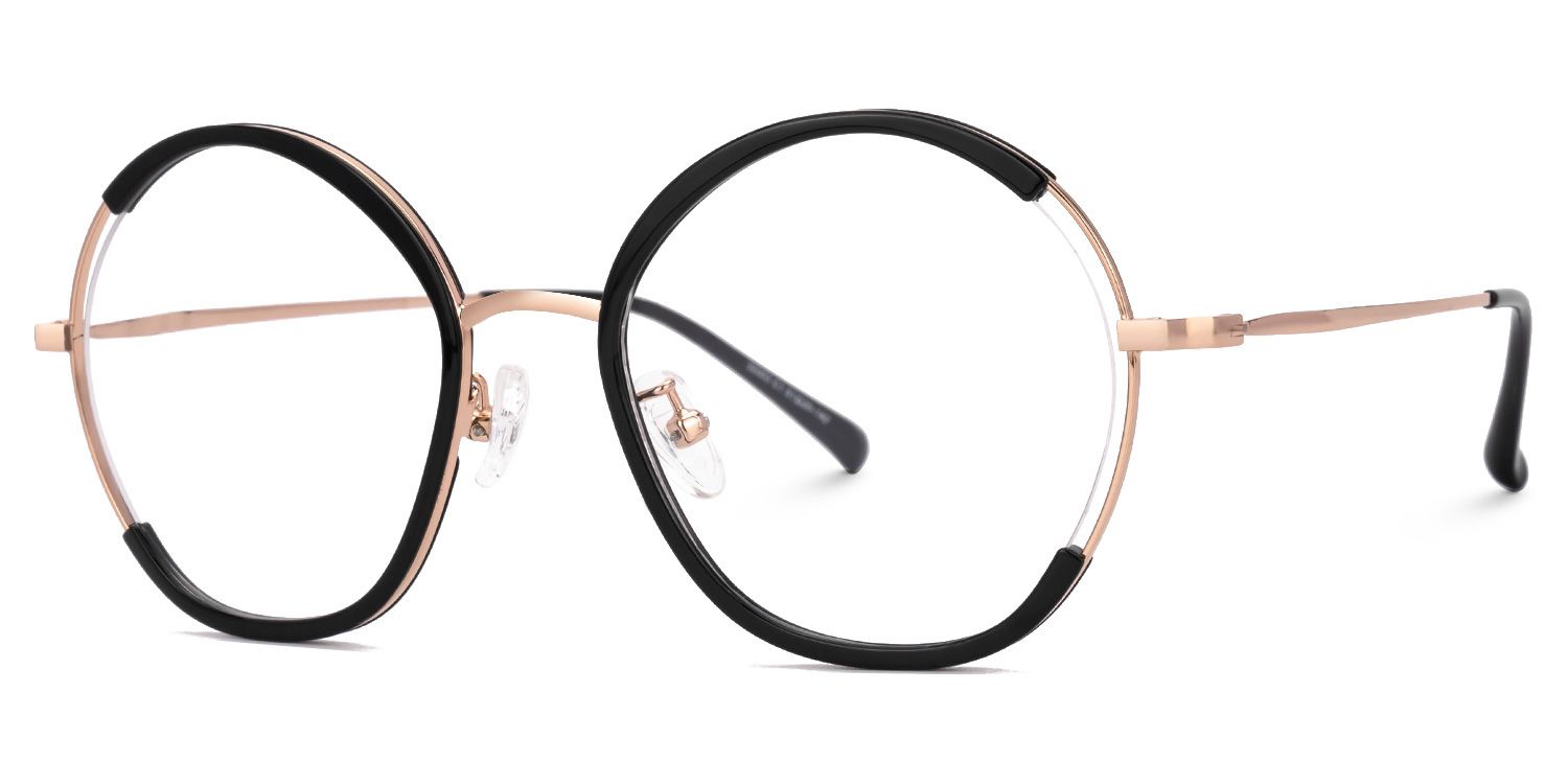 Black Kiley Round Frame Eyeglasses | ZEELOOL Canada1