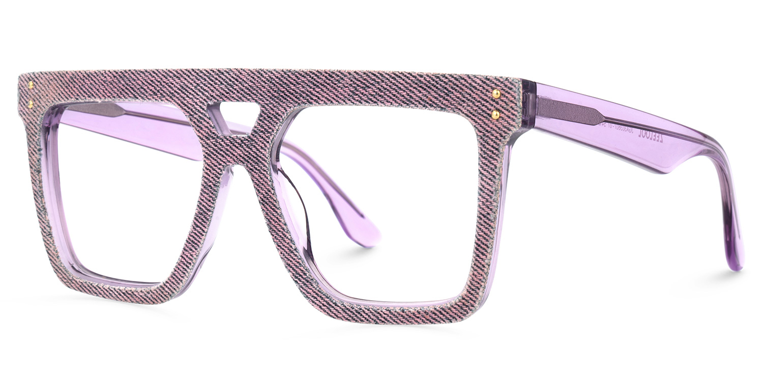 Rubin Purple Denim Eyeglasses | ZEELOOL Canada1