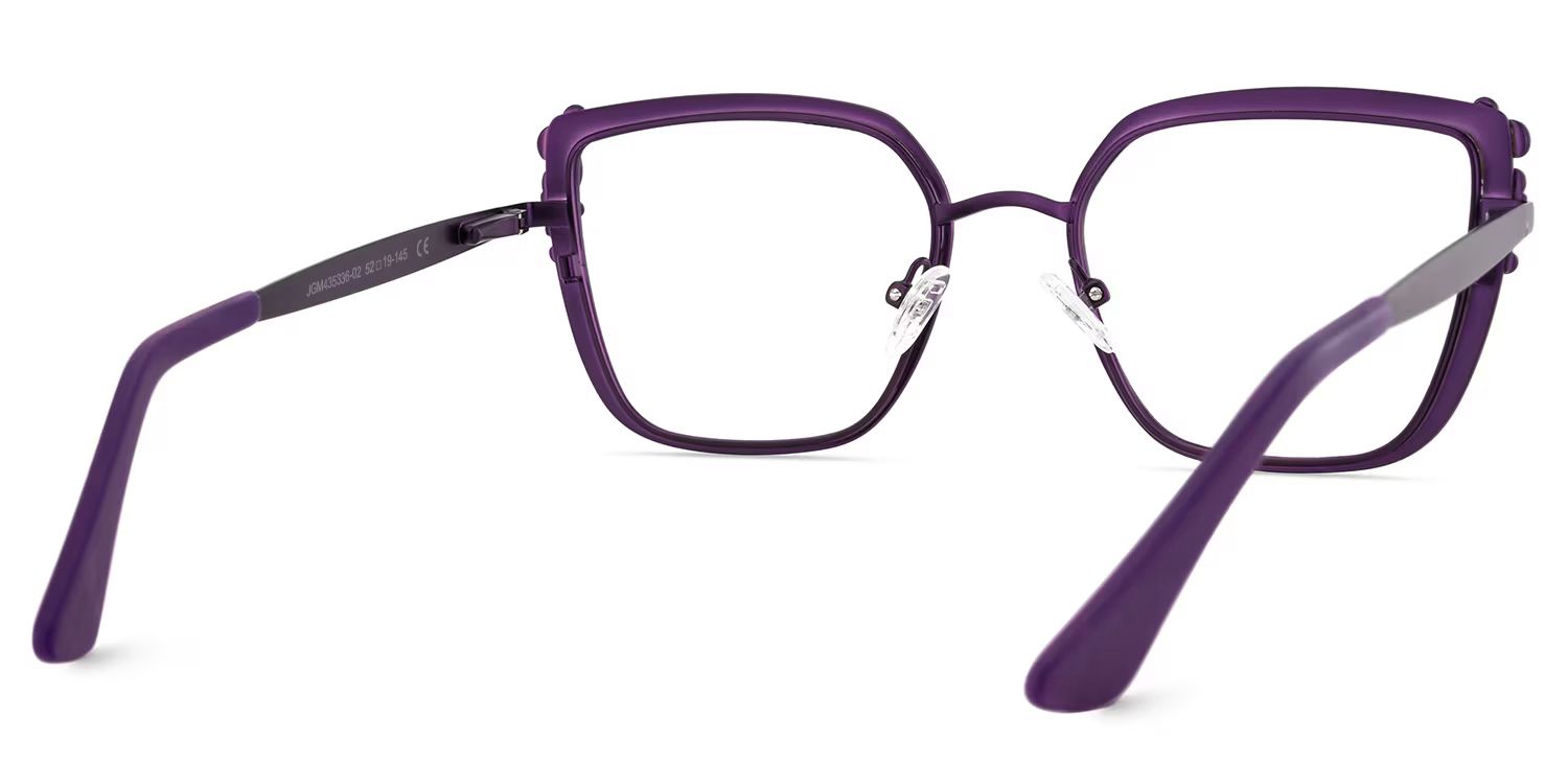 Women's Purple Glasses Frames in Square Shape4