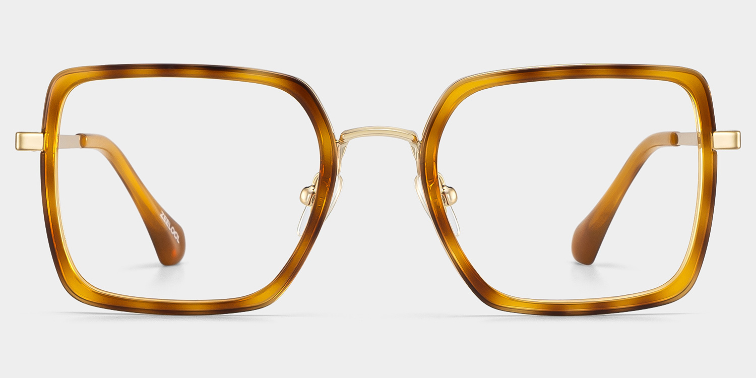 Shane Amber Frame Glasses with Square Frame Online | ZEELOOL1