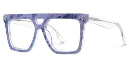 Rubin Square Denim Glasses1
