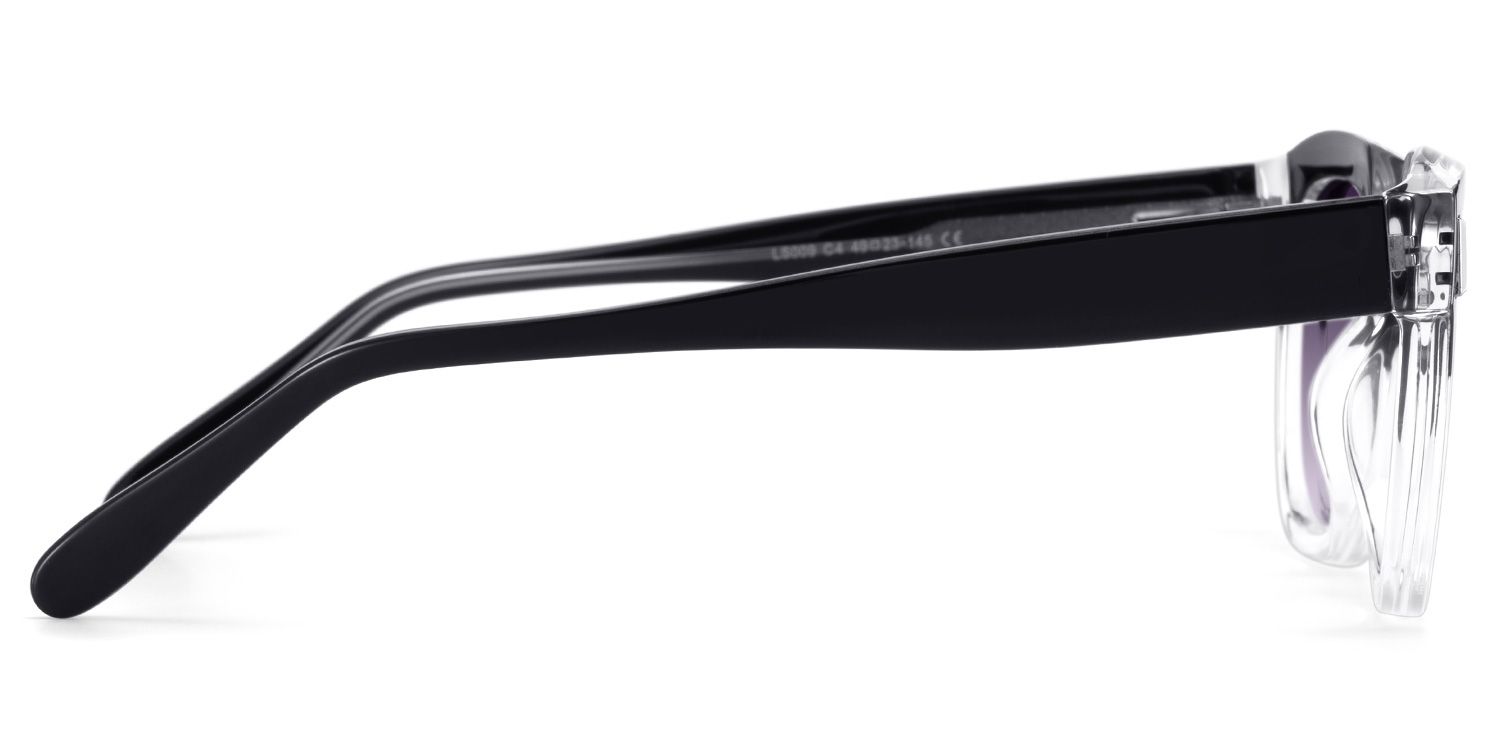 Nia Black Clear Square Sunglasses Online | ZEELOOL Canada3