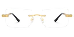 Peavy Gold Rectangle Glasses1
