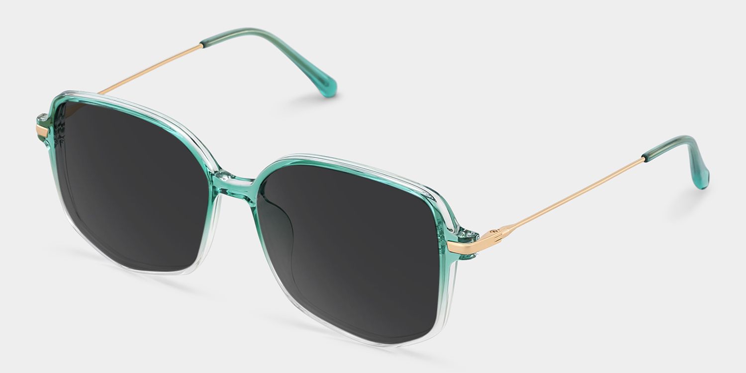 Payton Geometric Green Sunglasses | ZEELOOL Canada2