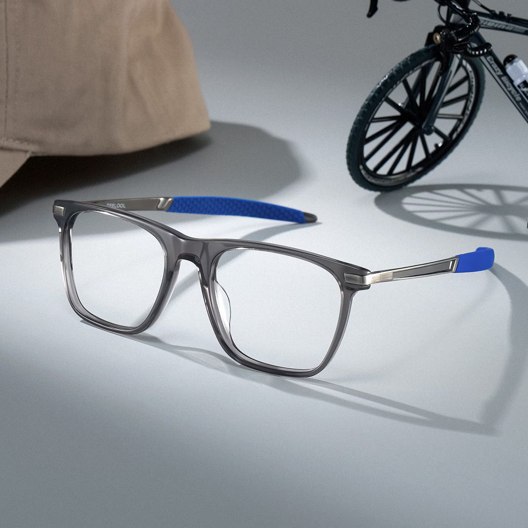Stable Gray Frame Glasses with Rectangle Frame Online | ZEELOOL CANADA1