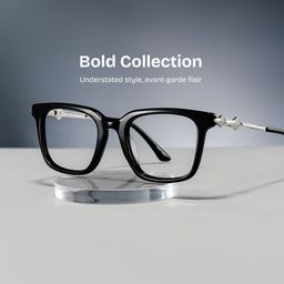 Reese Square Black Glasses0