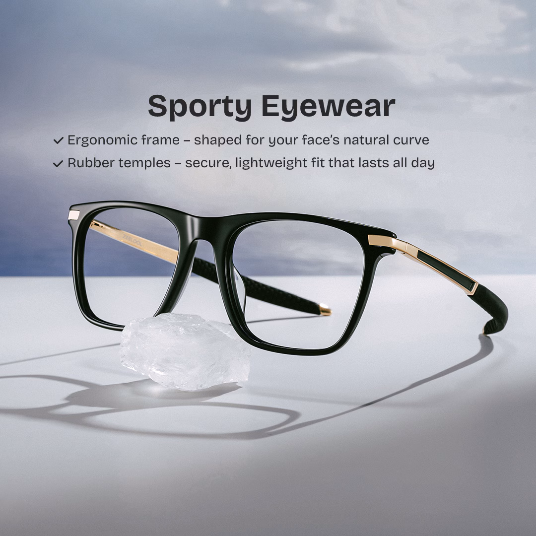 Stable Rectangle Black Glasses0