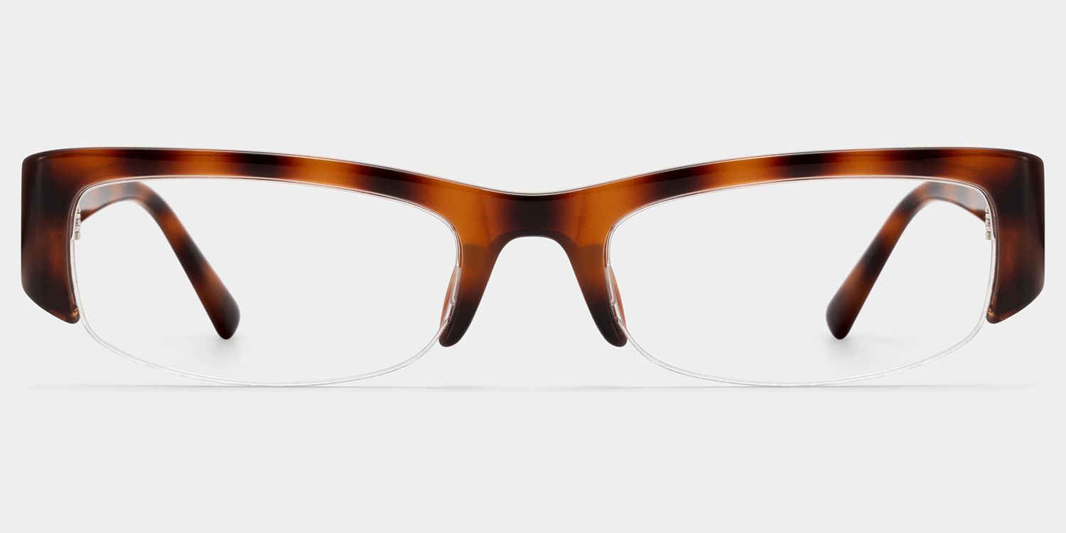 Trevor Brown Half Frame Tortoise Rectangle Glasses | ZEELOOL0